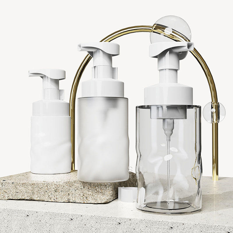 150ml 250ml 300ml 400ml PET 누드 핑크 거품이 이는 손 비누 병 다시 채울 수 있는 거품 펌프 병