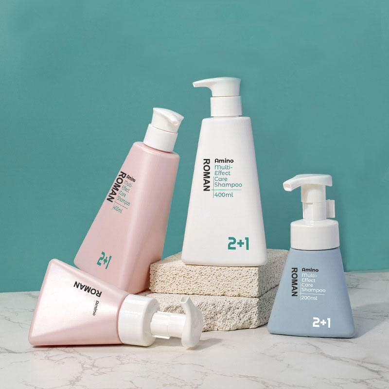 삼각형 200ml 400ml 애완 동물 페이셜 클렌저 포밍 무스 펌프 병 플라스틱 주형 병 액체 비누 디스펜서