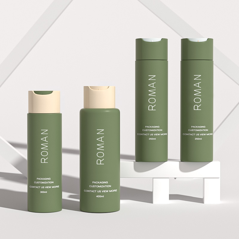 100ml 200ml 250ml 500ml 화장품 포장 짜기 디스크 캡과 플라스틱 애완 동물 샴푸 병 로션 병