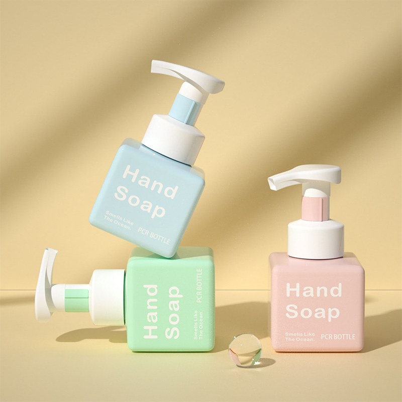 리필 가능 PCR 250ml 스퀘어 페이셜 클렌저 비누 디스펜서 플라스틱 핸드 비누 바디 워시 병 (폼 펌프 포함) 리필 가능 PCR 250ml 스퀘어 페이셜 클렌저 비누 디스펜서 플라스틱 핸드 비누 바디 워시 병 (폼 펌프 포함)
