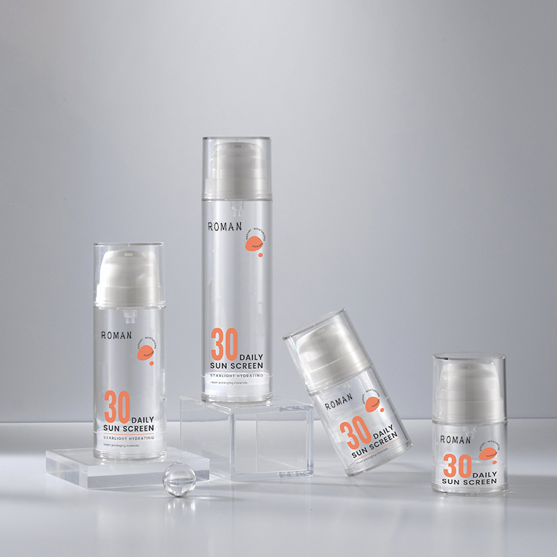 15ml 30ml 50ml 100ml 120ml 스킨 케어 세럼 바디 오일을 위한 투명한 흰색 에어리스 포장 펌프 병