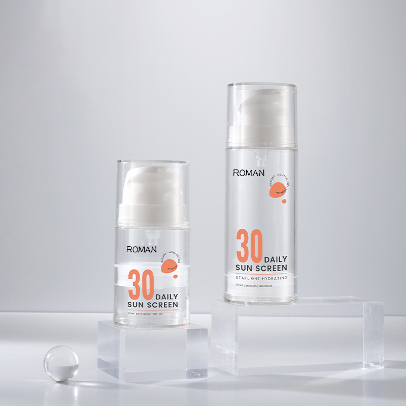 15ml 30ml 50ml 100ml 120ml 스킨 케어 세럼 바디 오일을 위한 투명한 흰색 에어리스 포장 펌프 병 15ml 30ml 50ml 100ml 120ml 스킨 케어 세럼 바디 오일을 위한 투명한 흰색 에어리스 포장 펌프 병