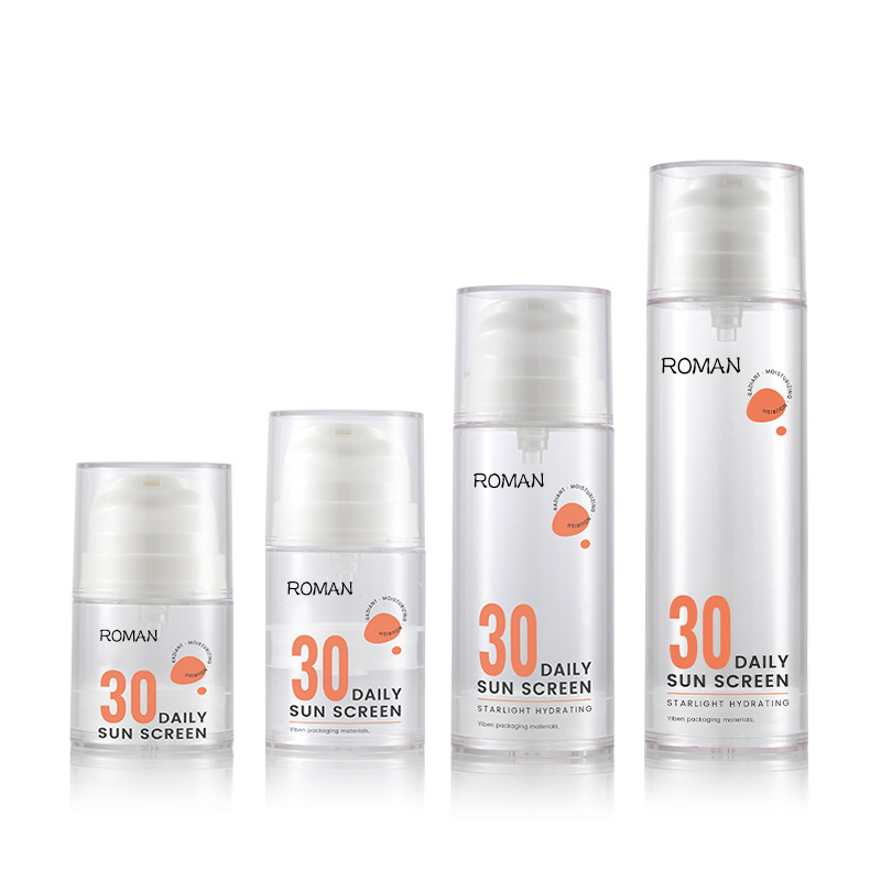 15ml 30ml 50ml 100ml 120ml 스킨 케어 세럼 바디 오일을 위한 투명한 흰색 에어리스 포장 펌프 병 15ml 30ml 50ml 100ml 120ml 스킨 케어 세럼 바디 오일을 위한 투명한 흰색 에어리스 포장 펌프 병