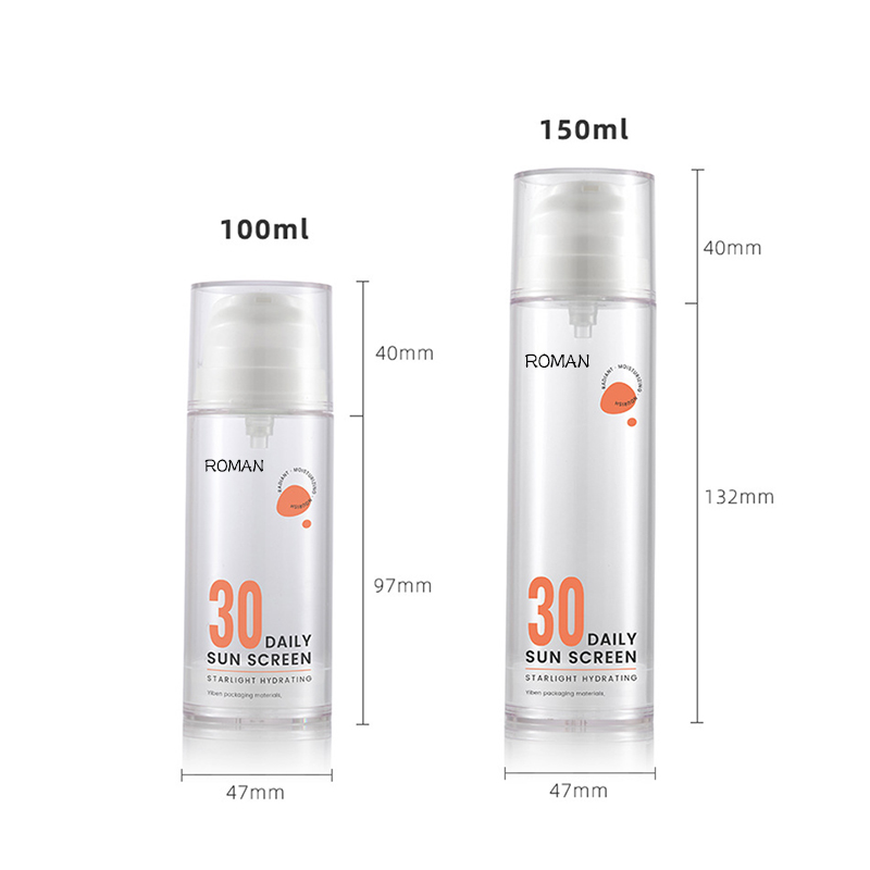 15ml 30ml 50ml 100ml 120ml 스킨 케어 세럼 바디 오일을 위한 투명한 흰색 에어리스 포장 펌프 병 15ml 30ml 50ml 100ml 120ml 스킨 케어 세럼 바디 오일을 위한 투명한 흰색 에어리스 포장 펌프 병