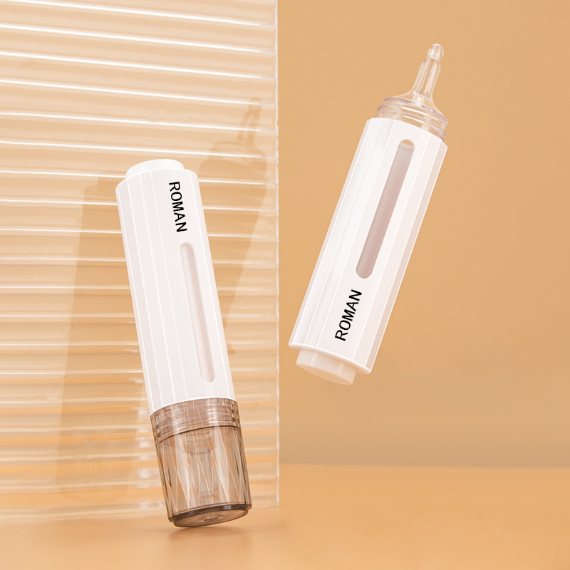 10ml 15ml 화장품 주사기 모양의 에어리스 펌프 로션 병 치아 세럼 로션 병용 젤 주사기 미백