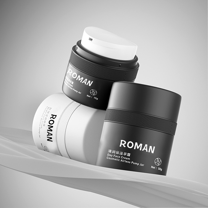 15ml 30ml 50ml 화이트 블랙 이중 벽 빈 PP 플라스틱 리필 프레스 에어리스 모이스처 라이저 로션 크림 세럼 병 펌프