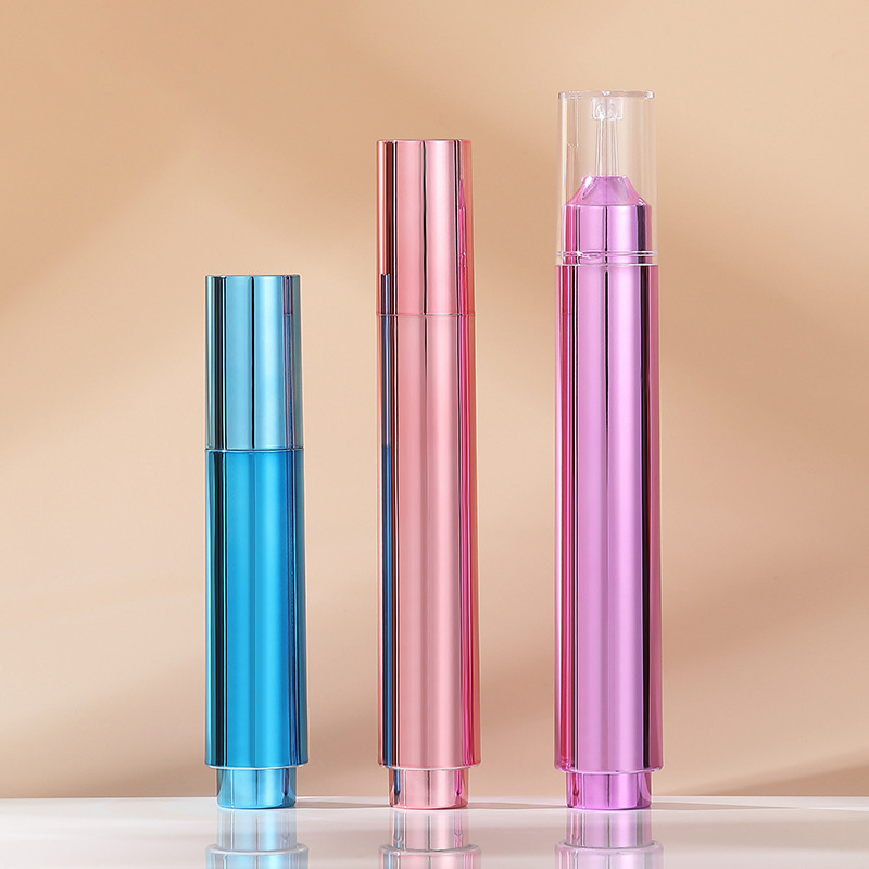 5ml 10ml 15ml 에어리스 세럼 펌프 주사기 병 스킨 케어 페이셜 클렌저 아이 크림을위한 앰플 모양의 플라스틱 로션 병