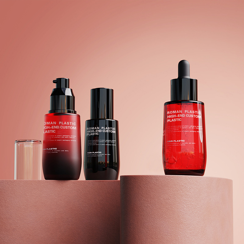 리필 가능 화장품 오일 병 50ml 와인 레드 PETG 페이스 케어 세럼 Dropper 병 (크림 병 세트 용 Dropper 포함) 리필 가능 화장품 오일 병 50ml 와인 레드 PETG 페이스 케어 세럼 Dropper 병 (크림 병 세트 용 Dropper 포함)