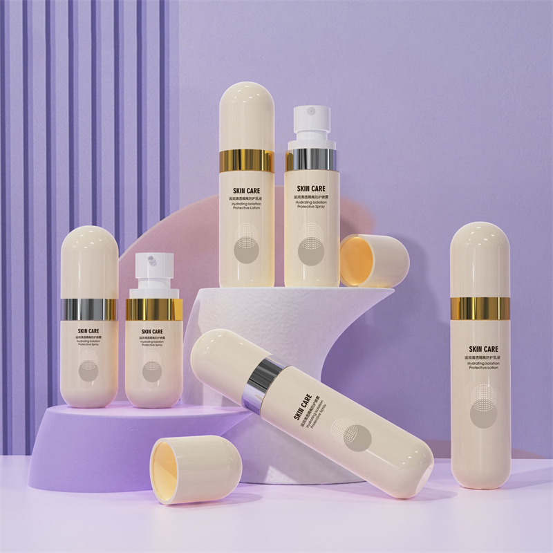 베이지 색 플라스틱 병 40ml 60ml 80ml 병 스킨 케어 헤어 미스트 용 알코올 스프레이 용기 연속 들어 갔어 스프레이 병