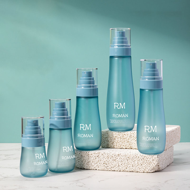 둥근 어깨 스킨케어 세럼 로션 플라스틱 병 150ml 120ml 100ml 80ml 50ml 스프레이 펌프가 있는 화장품 병