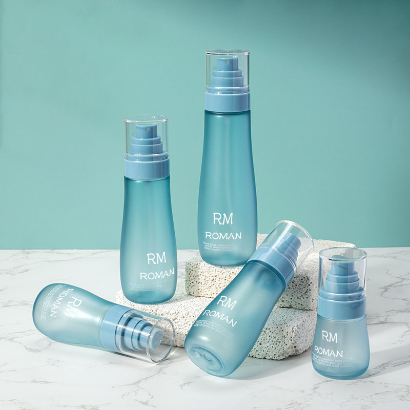 둥근 어깨 스킨케어 세럼 로션 플라스틱 병 150ml 120ml 100ml 80ml 50ml 스프레이 펌프가 있는 화장품 병
