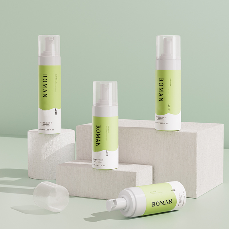 50ml 80ml 100ml 120ml 150ml 200ml 유기농 세안 폼 버블 병 도매 개인 상표 아미노산 보습 클렌저 맞춤형 패키지