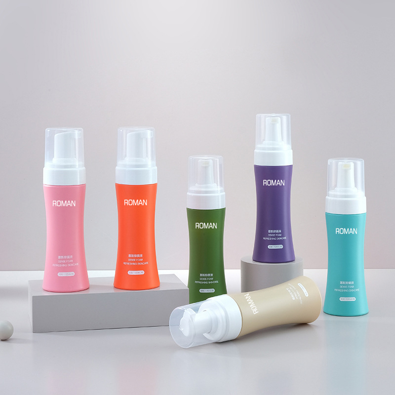 얼굴 세척제 손 소독제 액체 거품이 이는 무스 병 100ml 120ml 150ml 200ml 액체 비누 디스펜서 슬림 허리 거품 병