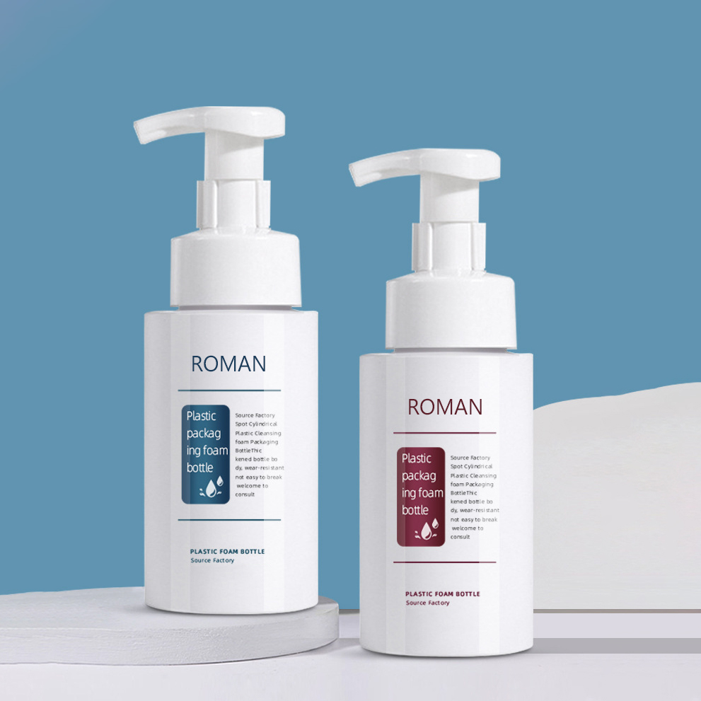 페이셜 클렌저 샴푸 포장을 위한 플라스틱 귀여운 둥근 손 소독제 클렌징 폼 펌프 병 200ml 300ml 500ml 크기