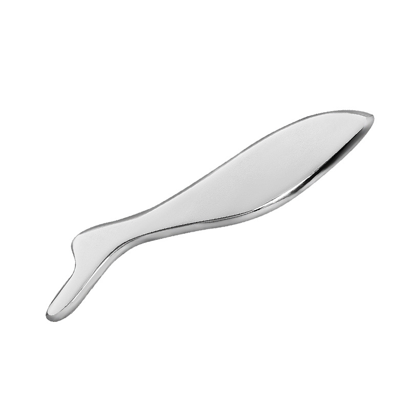 개인화된 색상과 로고가 있는 물고기 모양의 아연 합금 Gua Sha 보드 개인화된 색상과 로고가 있는 물고기 모양의 아연 합금 Gua Sha 보드