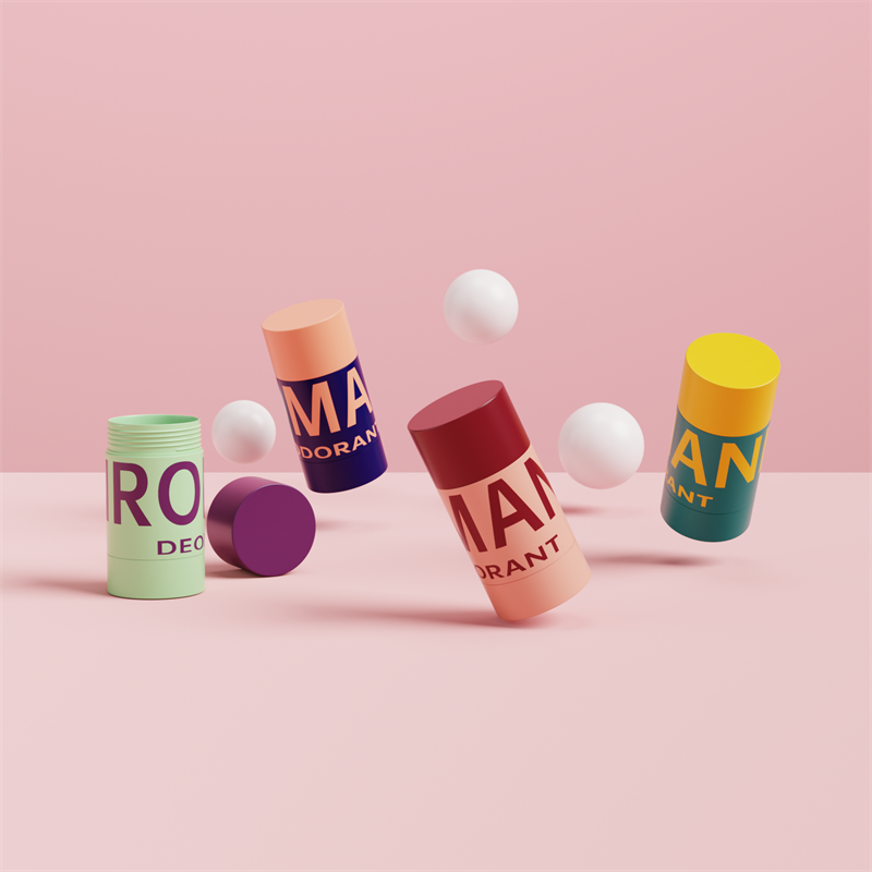 피부 관리 빈 타원형 플라스틱 탈취제 스틱 용기 포장 병 피부 관리 빈 타원형 플라스틱 탈취제 스틱 용기 포장 병