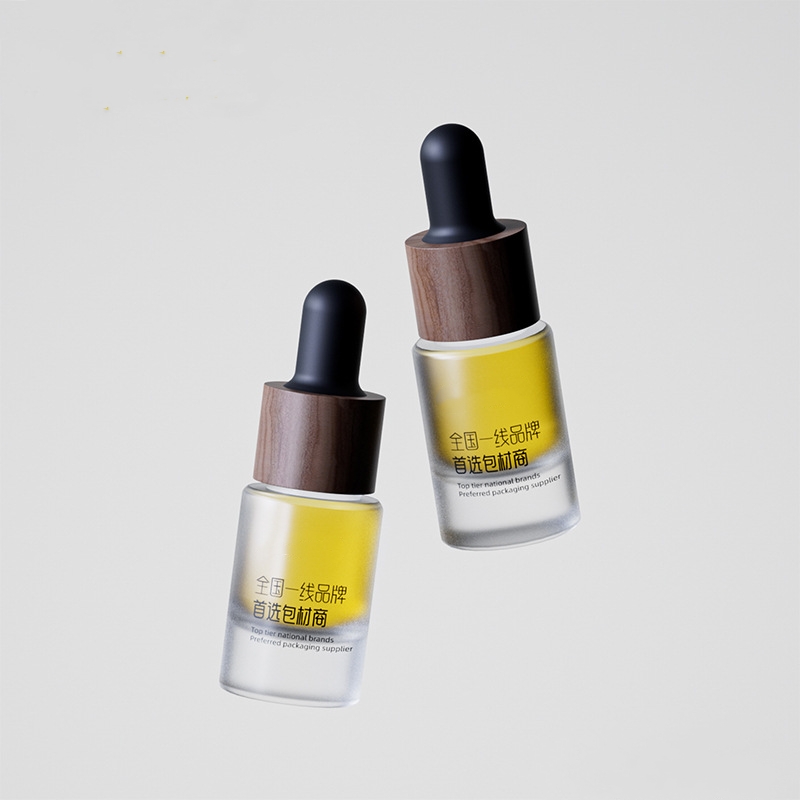 금속 또는 나무 점적기가 있는 작은 유리 에센셜 오일 병 금속 또는 나무 점적기가 있는 작은 유리 에센셜 오일 병