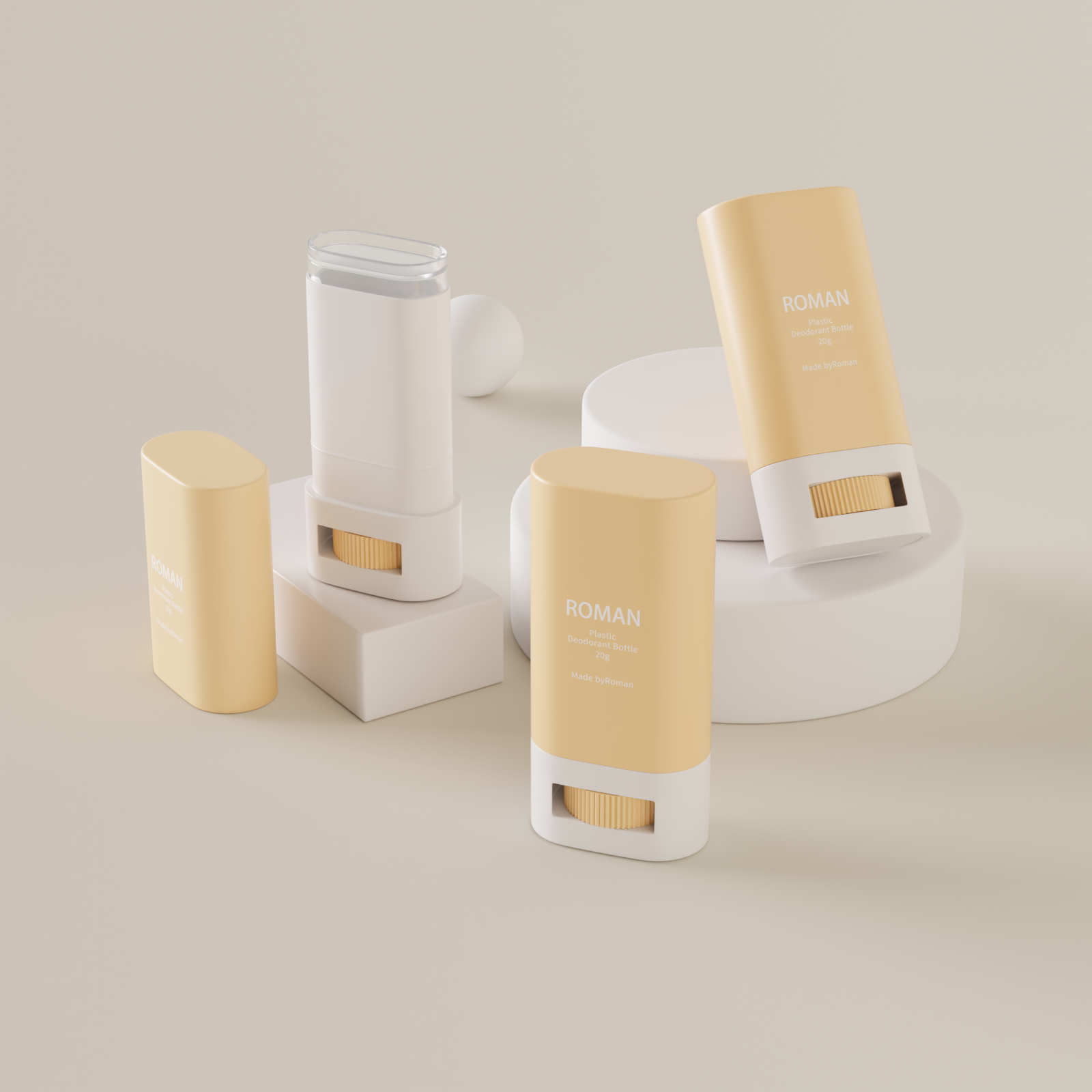 허리 모양의 Oem Odm 상단 충전 포장 색상 빈 트위스트 업 플라스틱 투명 고체 방취제 용기