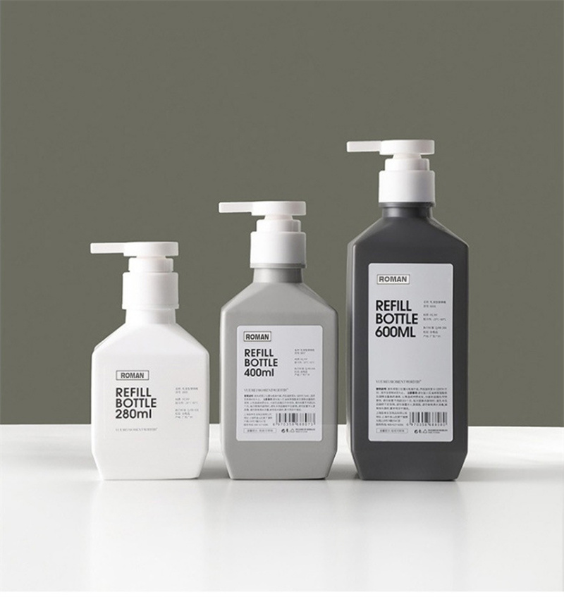 300ml 400ml 600ml PE 플라스틱 로션 병 샴푸 병 화장품 포장을 위한 바디 워시 로션 바디 우유 병 300ml 400ml 600ml PE 플라스틱 로션 병 샴푸 병 화장품 포장을 위한 바디 워시 로션 바디 우유 병