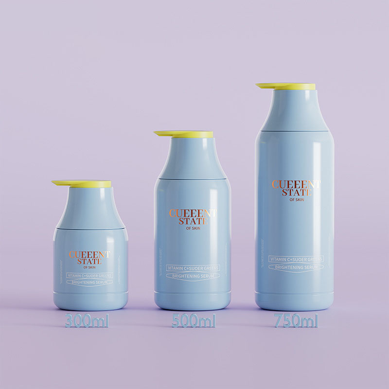 300ml 500ml 750ml 빨간색 파란색 회색 플라스틱 샴푸 병 샤워 젤 병 컨디셔너 로션 병