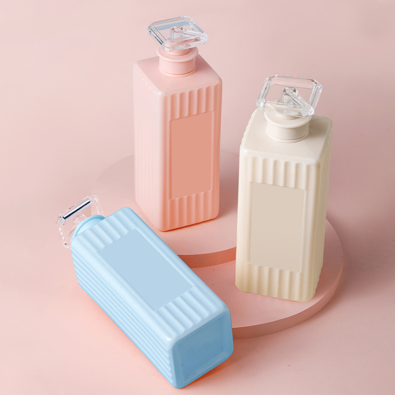 헤어 오일 샴푸 및 컨디셔너 화장품 용기에 대 한 줄무늬 모양 표면을 가진 500ml 750ml 사각형 플라스틱 애완 동물 로션 펌프 병 헤어 오일 샴푸 및 컨디셔너 화장품 용기에 대 한 줄무늬 모양 표면을 가진 500ml 750ml 사각형 플라스틱 애완 동물 로션 펌프 병