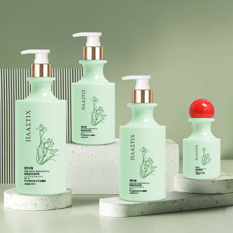 공 모자를 가진 Skincare 토너 병 100ml 200ml 300ml 500ml를 위한 상한 구부려진 목 서리로 덥은 플라스틱 얼굴 세척 로션 병 공 모자를 가진 Skincare 토너 병 100ml 200ml 300ml 500ml를 위한 상한 구부려진 목 서리로 덥은 플라스틱 얼굴 세척 로션 병