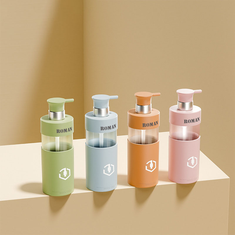 럭셔리 100ml 200ml 300ml 450ml 500ml 700ml 바디 로션 병 애완 동물 플라스틱 샴푸와 컨디셔너 병 세트 샤워 젤용 화장품 포장