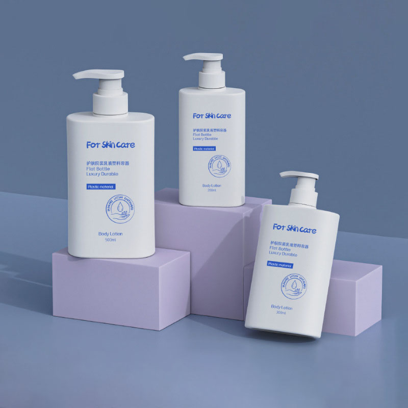 200ml 300ml 500ml 얼굴 마스크 용 스크류 캡 클로저가있는 직사각형 플라스틱 PET 샴푸 병 향수 에센셜 오일 로션 가짜 속눈썹