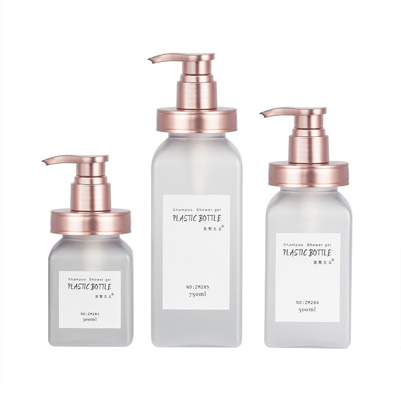 300ml 500ml 700ml 호화스러운 화장품 포장 서리로 덥은 부드러운 표면 터치 스퀴즈 바디 로션 워시 호텔 샴푸 병 골드 로즈 펌프 300ml 500ml 700ml 호화스러운 화장품 포장 서리로 덥은 부드러운 표면 터치 스퀴즈 바디 로션 워시 호텔 샴푸 병 골드 로즈 펌프