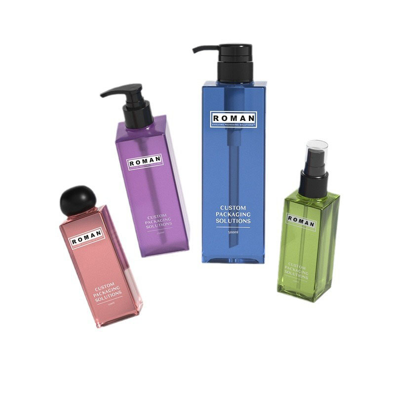 피부 관리 혈청을 위한 우수한 플라스틱 사각 200ml 250ml 명확한 서리로 덥은 화장용 로션 병 공 모양 나사 모자를 가진 우수한 토너 포장 피부 관리 혈청을 위한 우수한 플라스틱 사각 200ml 250ml 명확한 서리로 덥은 화장용 로션 병 공 모양 나사 모자를 가진 우수한 토너 포장