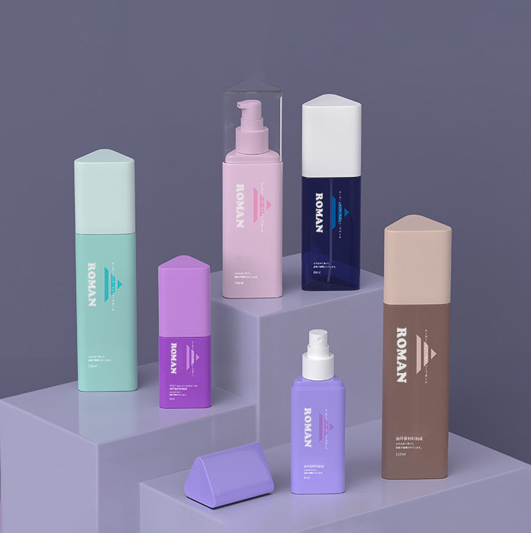 신뢰할 수있는 플라스틱 30ml 50ml 80ml 삼각형 샴푸 샤워 젤 컨테이너 헤어 컨디셔너 로션 펌프 병 페이셜 클리너